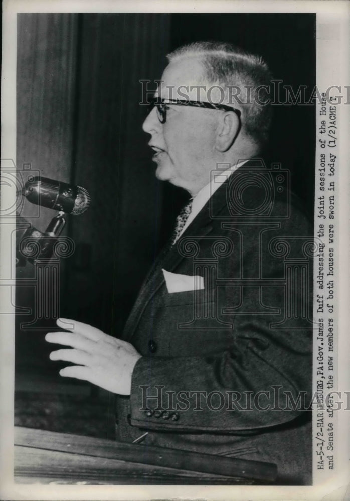 1951 Press Photo Governor James Duff of Pennsylvania - nea30050-Historic Images