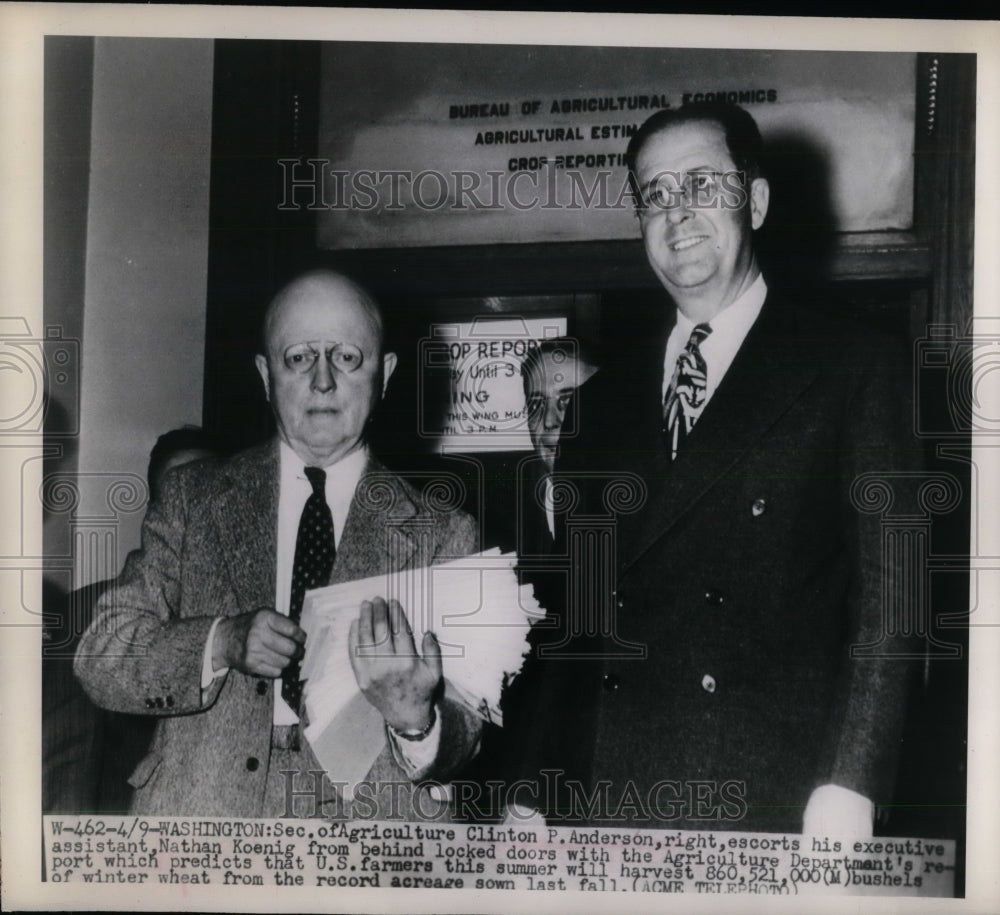 1948 Press Photo Secretary of Agriculture Clinton P. Anderson Nathan Koenig - Historic Images