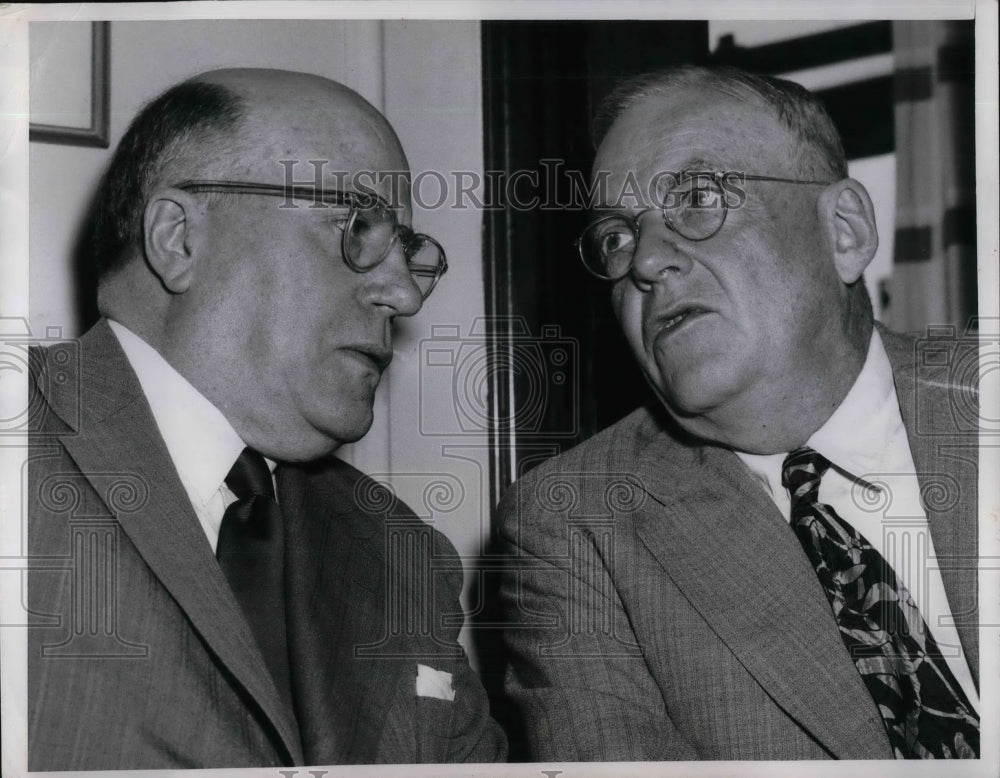 1952 Press Photo Col. Sen Eugene Millikin &amp; John Foster Dulles-Historic Images