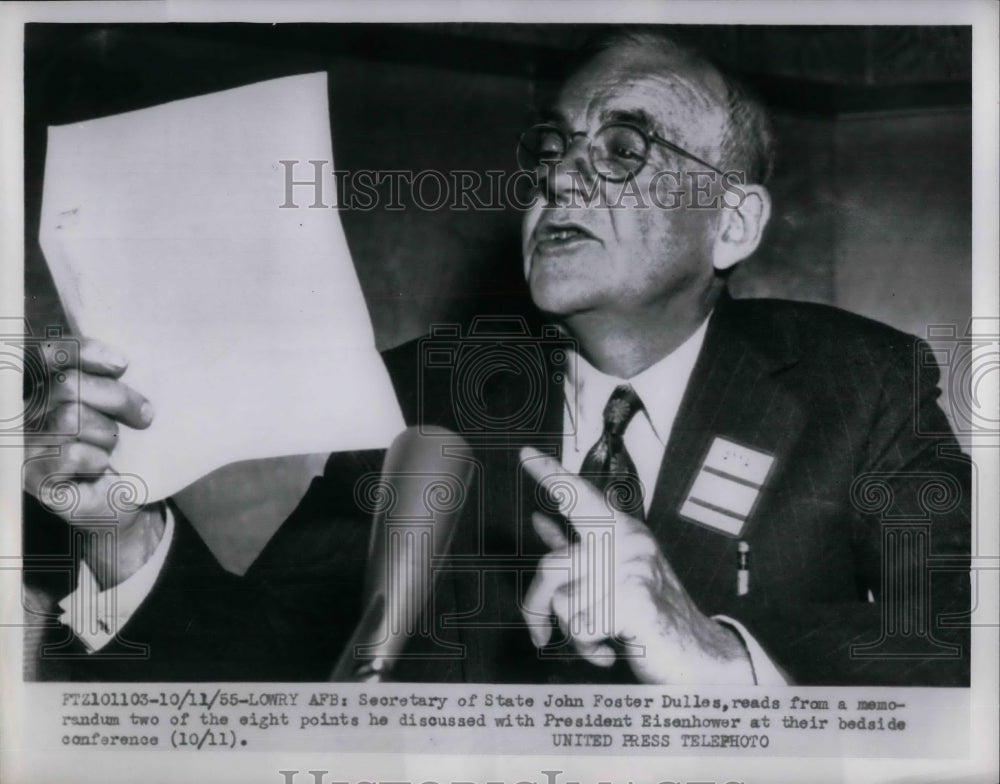 1955 Sec of State, John Foster Dulles - Historic Images