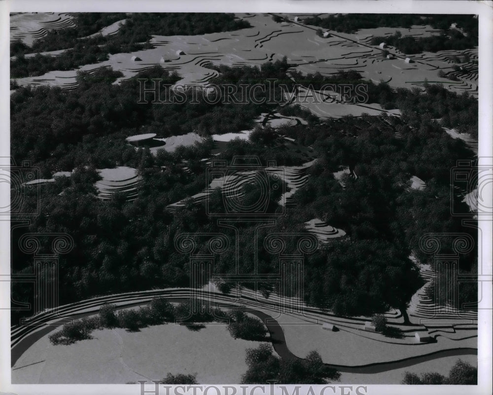 Press Photo Aerial View Bloson Street view - Historic Images