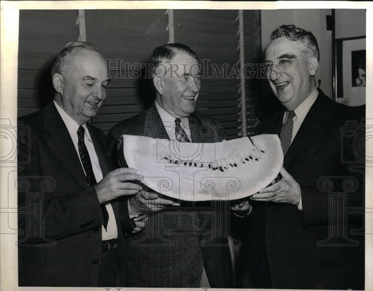 1944 Press Photo 150 Pound Watermelon Senator Wallace White - nea30386 - Historic Images