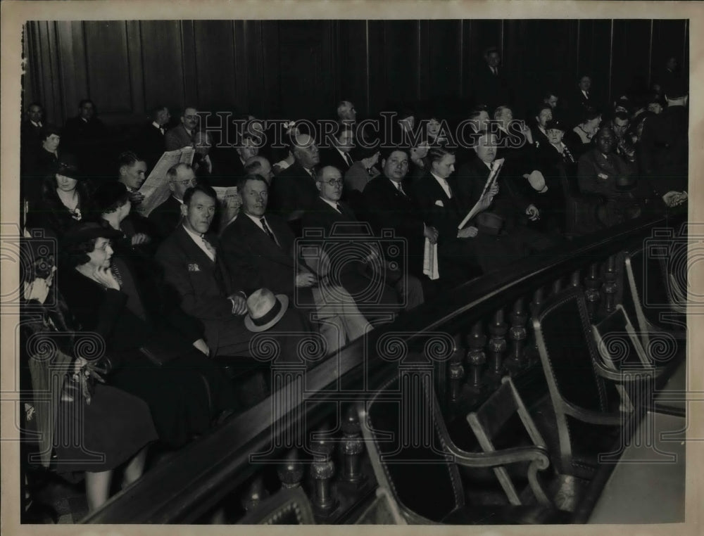 1935 Crowd at Council Meeting  - Historic Images