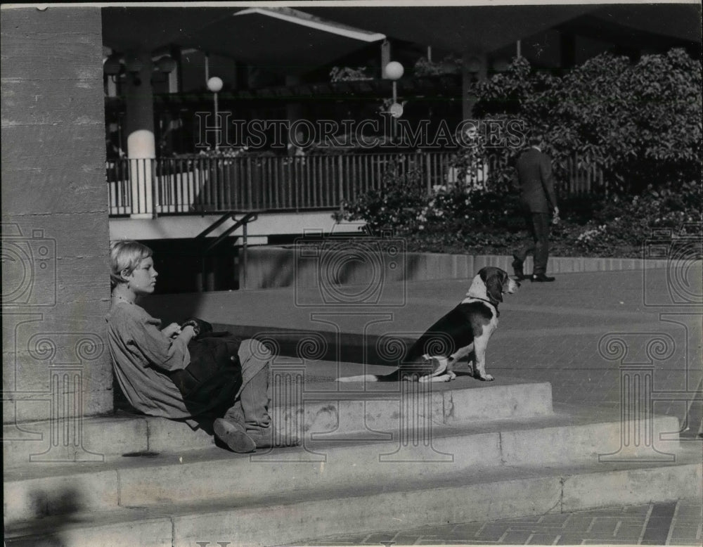 1966 Press Photo berkeley, Calif boy and his dog - Historic Images