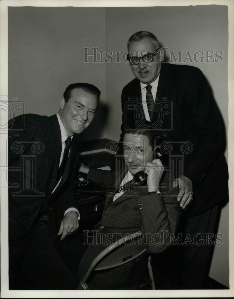 1962 Press Photo Ralph Edwards, Dick Gottlieb, Axel Gruenberg &quot;Face to Face&quot; - Historic Images