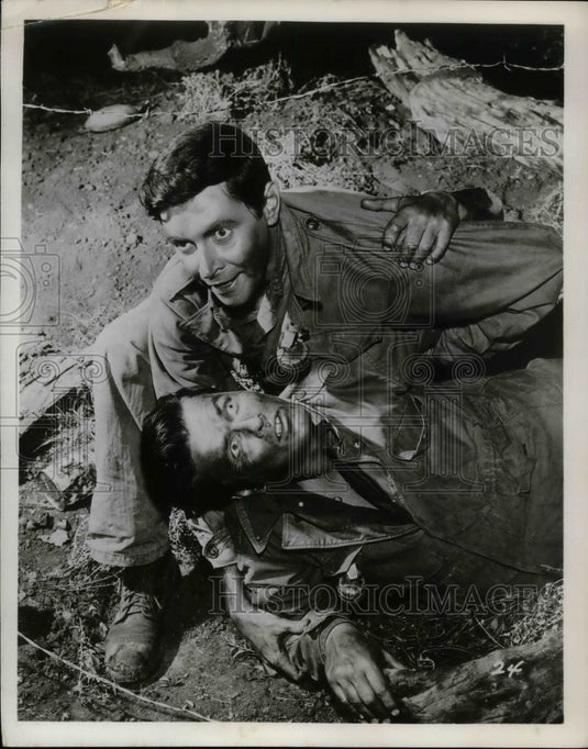 1961 Press Photo Dick Davalos, Jack Mullaney, "Alco Presents" - Historic Images