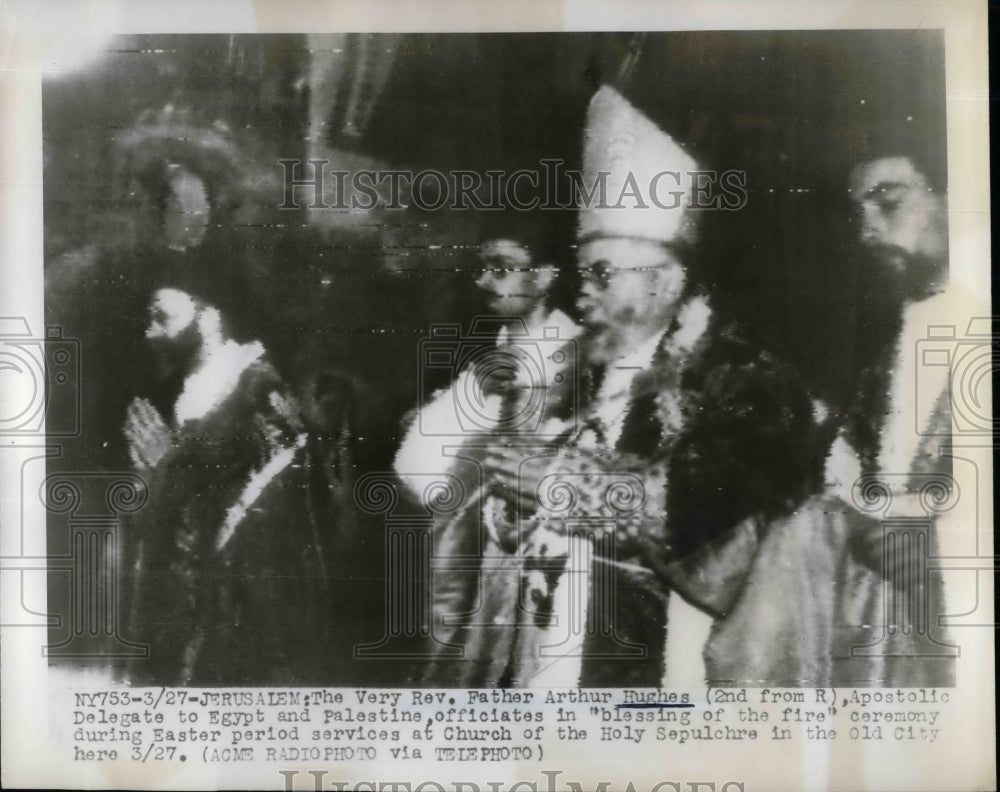 1948 Press Photo Very Rev Father Arthur Hugjs, Apostolic Delegate to Egypt &amp; - Historic Images