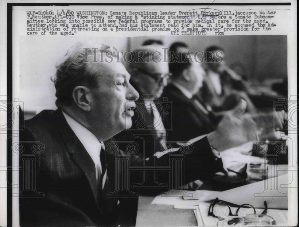 1960 Senate Republican Everett Dirksen Walter Reuther  - Historic Images