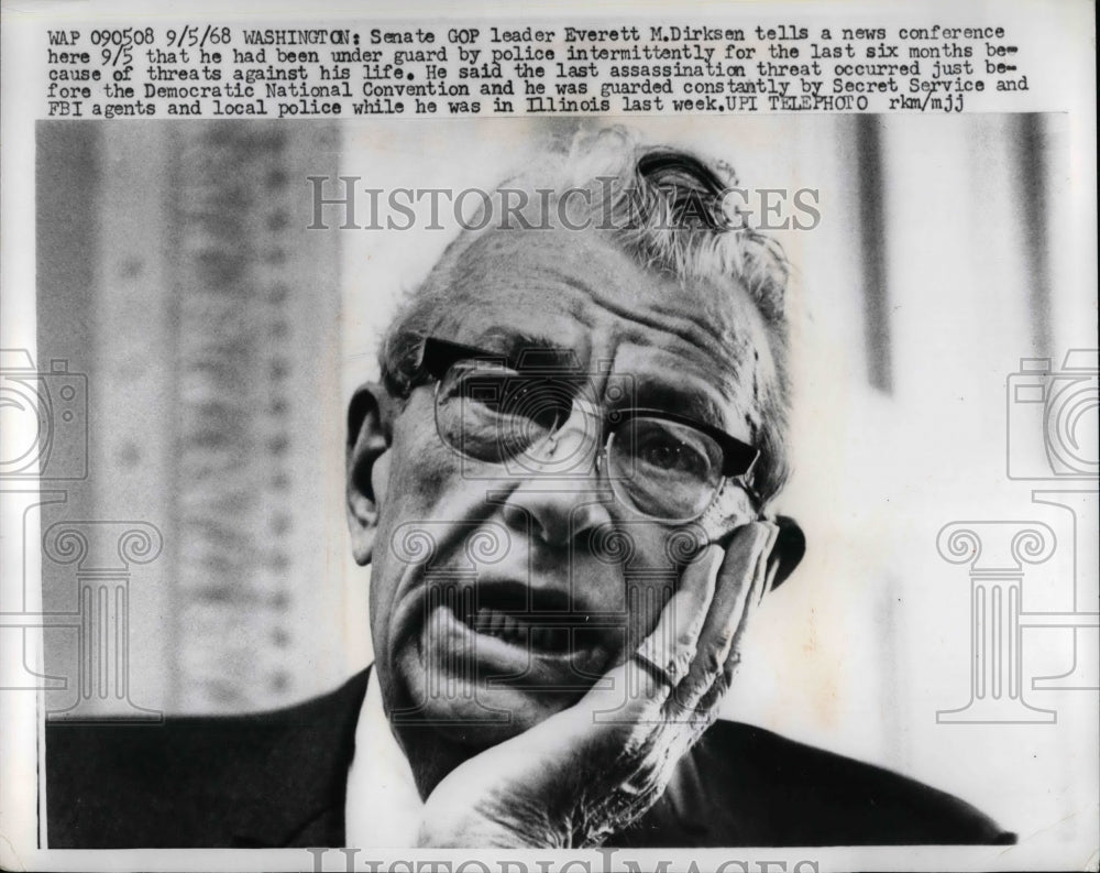 1968 Senate GOP leader Everett M. Dirksen  - Historic Images