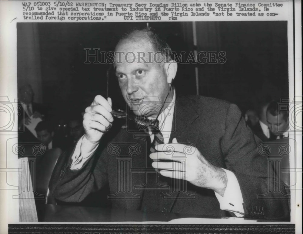 1962 Secretary of the Treasury C. Douglas Dillon  - Historic Images