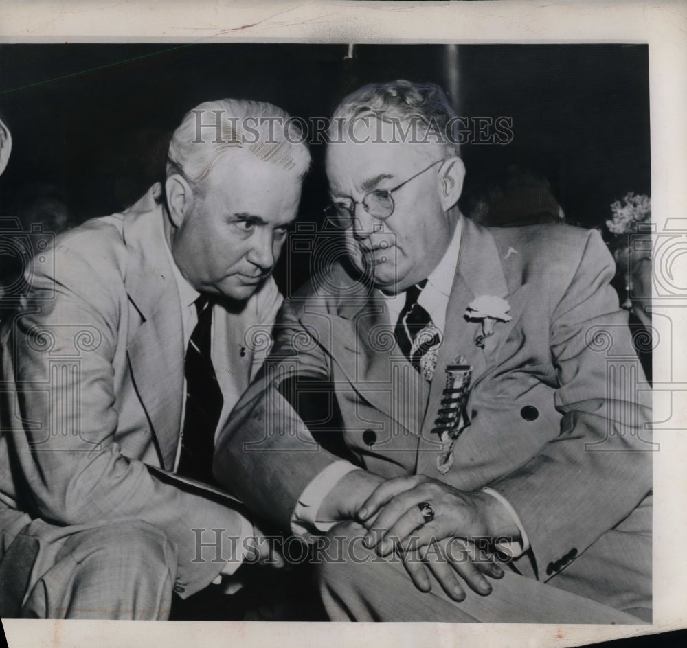1948 Press Photo Ohio Sen. John Bricker &amp; Gov. Ralph Gates - nea31167 - Historic Images
