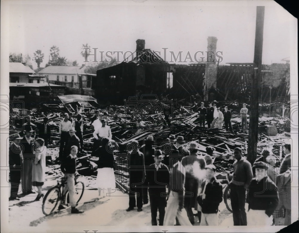 1938 Ruins of Explosion and Fired Wracked New Orleans Cigar Factory - Historic Images