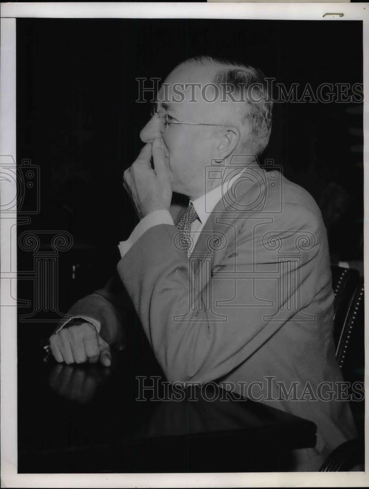 1941 Press Photo Ralph Budd,Transportation Comm. testified at Senate Committee. - Historic Images