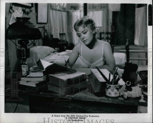 1958 French Actress Christine Carere stars in "A Certain Smile". - Historic Images