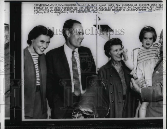 1960 Randolph Galt Spends Time With Family En Route To California - Historic Images