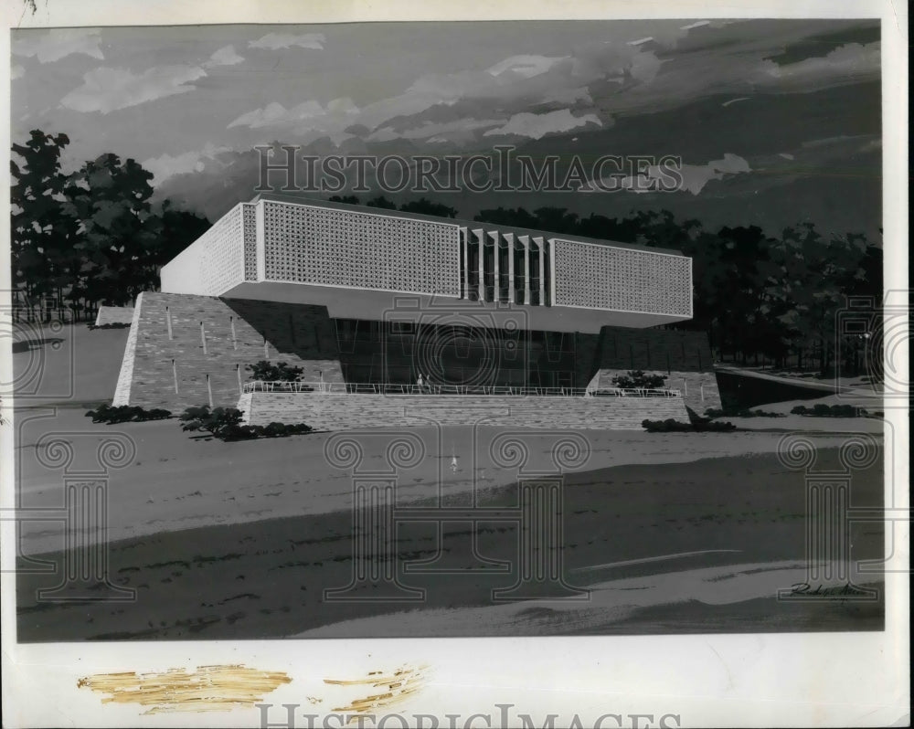 1962 Press Photo New Library for Cedar Crest College - nea31630-Historic Images
