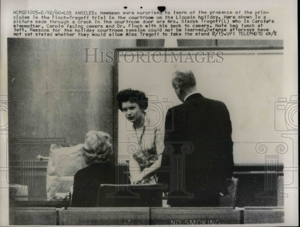 1960 Press Photo Scene in the courtroom of Carole Tregoff 1st degree murder case - Historic Images
