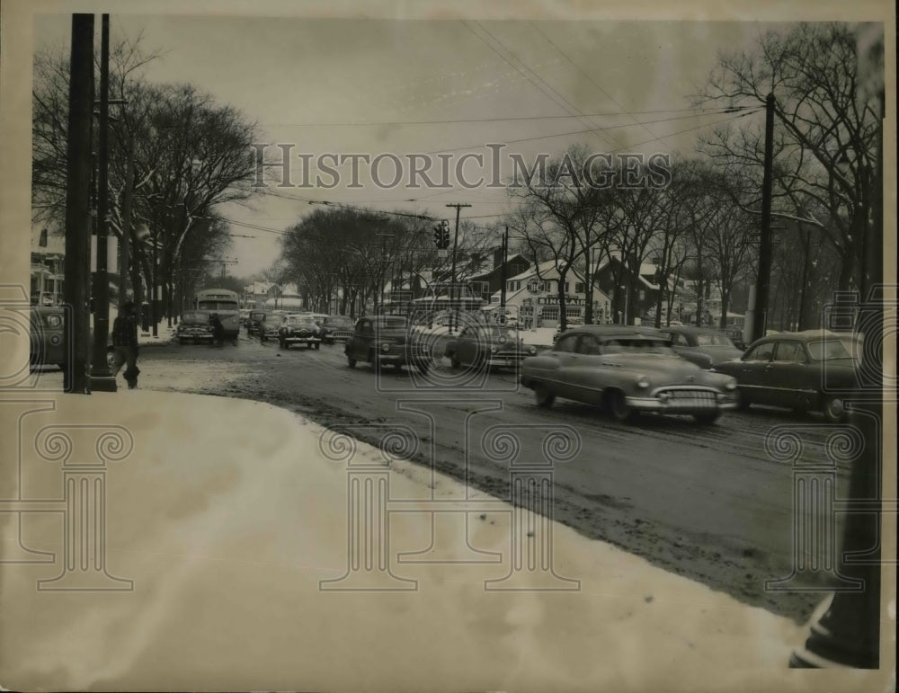 1951 Press Photo Snowy Streets. - nea31750 - Historic Images
