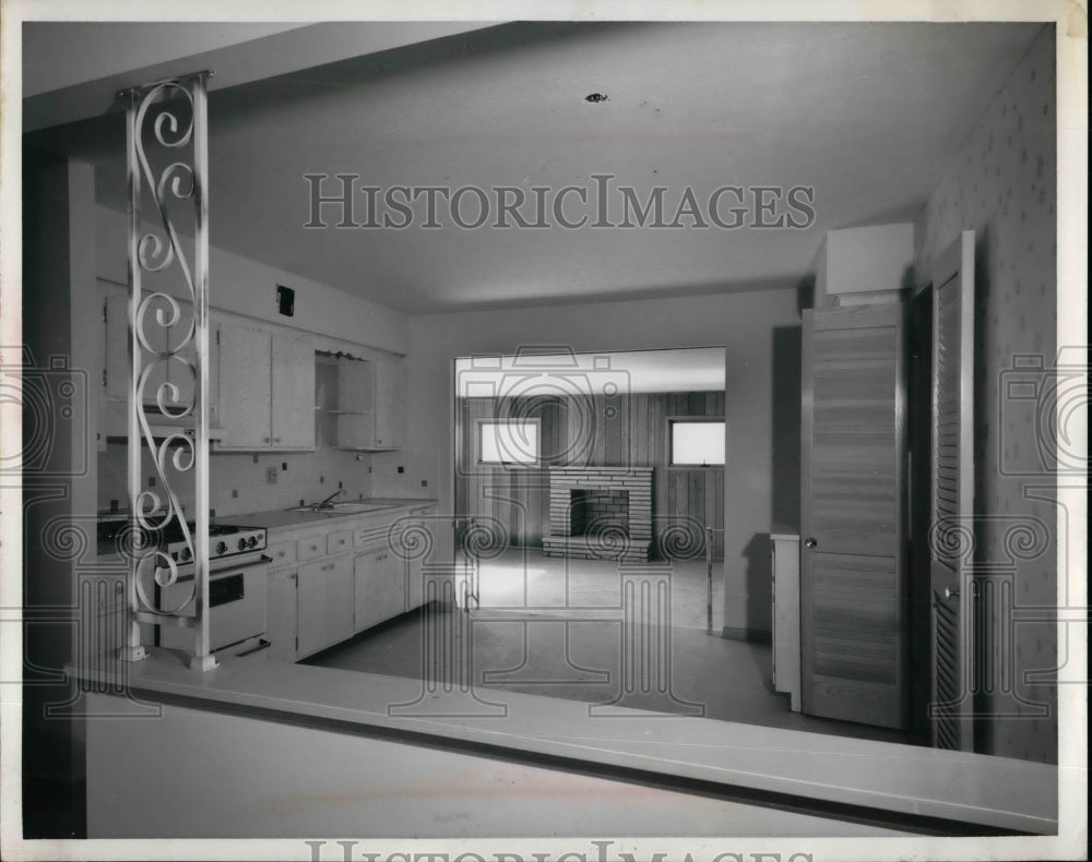 1966 Interior Of Empty Ranch Style Home  - Historic Images
