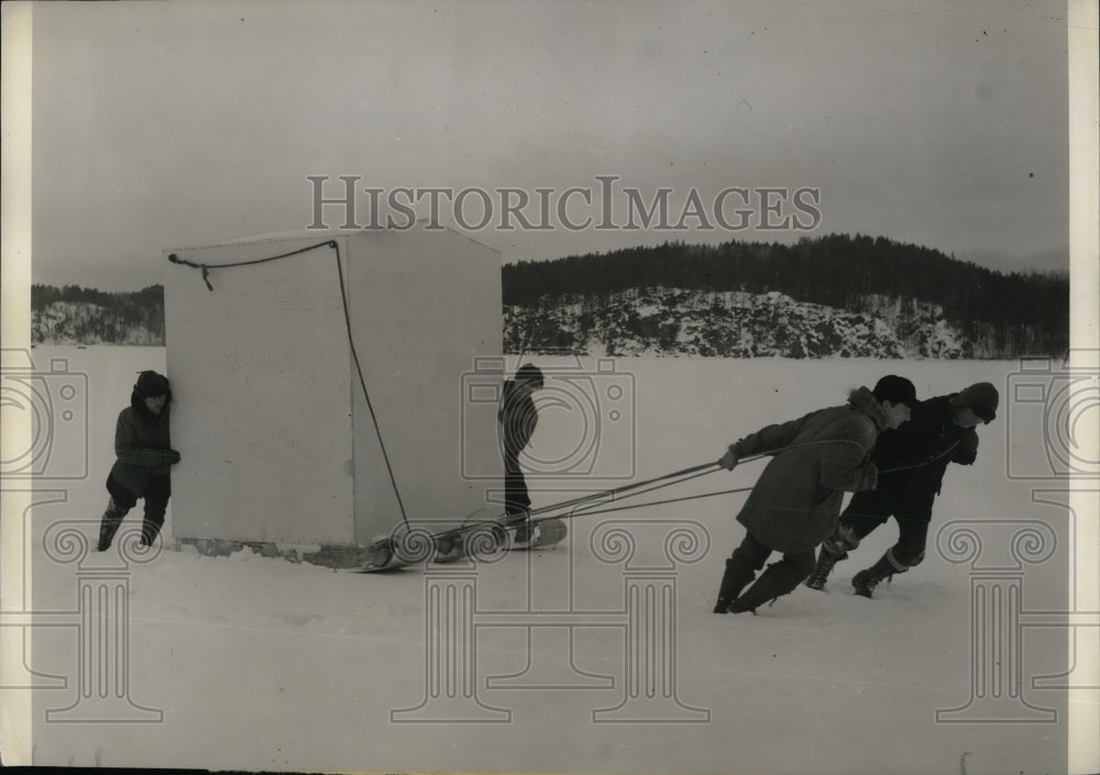 1940 Press Photo Steep Rock lake Canada Insulated Hut - Historic Images