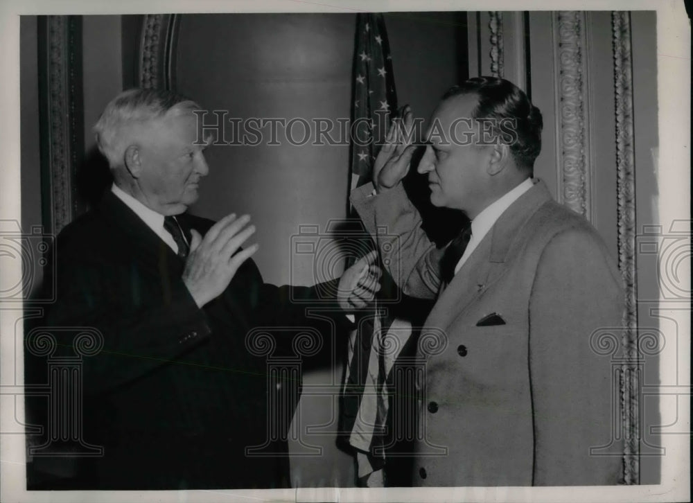 1938 Press Photo  Vice President John Nance Garner &amp; Senator Elect Scott Lucas - Historic Images
