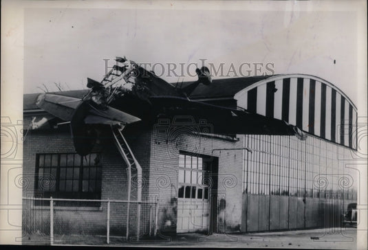 1950 Press Photo Hurricane Force Winds Damage Rochester Airport - nea31867 - Historic Images