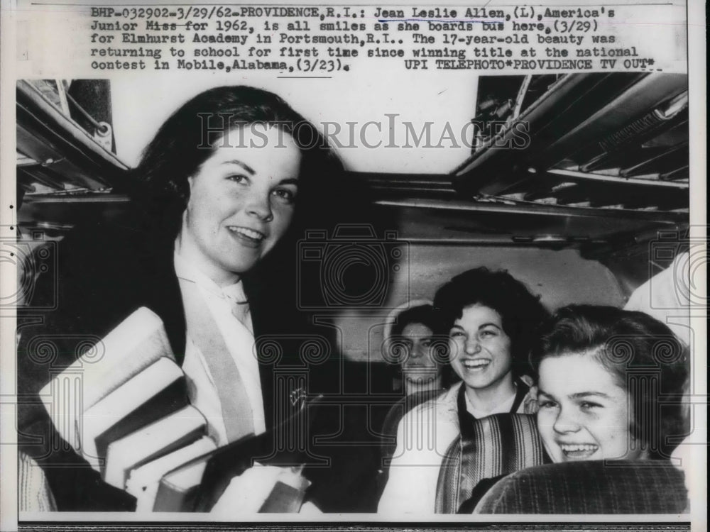 1962 Press Photo Jean Leslie ALlen America&#39;s Junior Miss Alabama - nea32049 - Historic Images