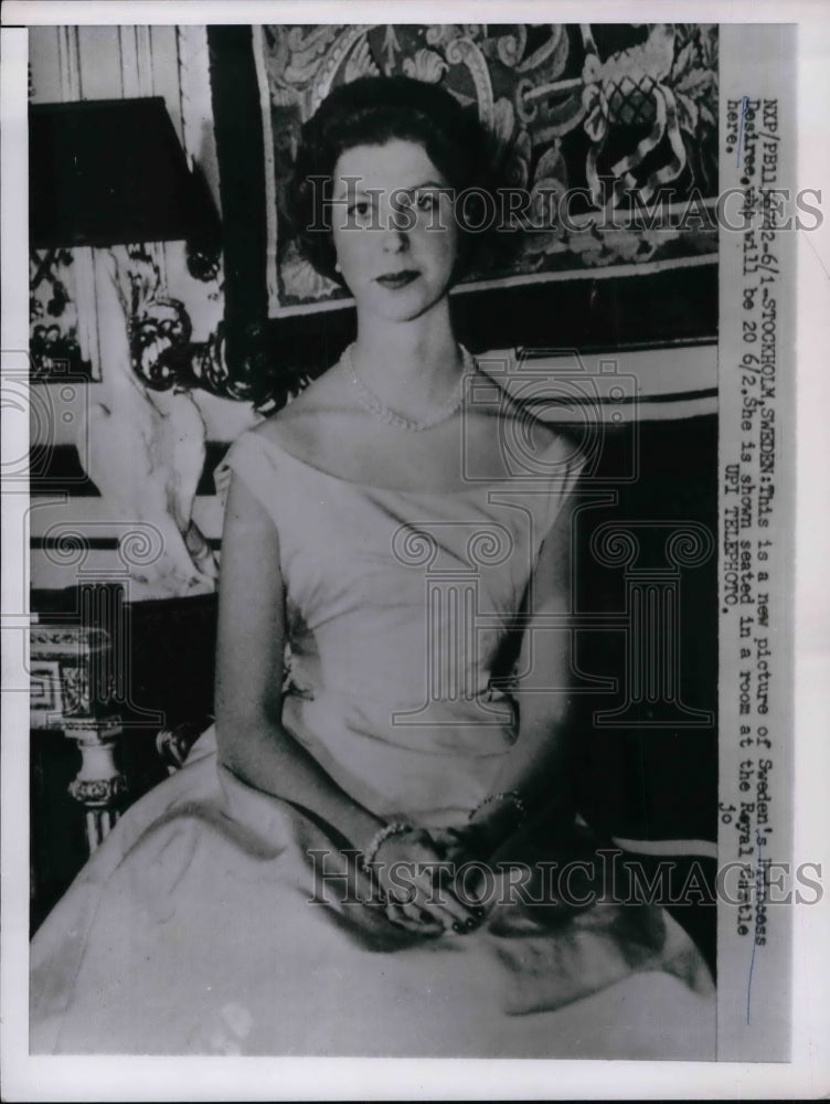 1958 Press Photo Sweden&#39;s Princess Desiree - nea32156 - Historic Images