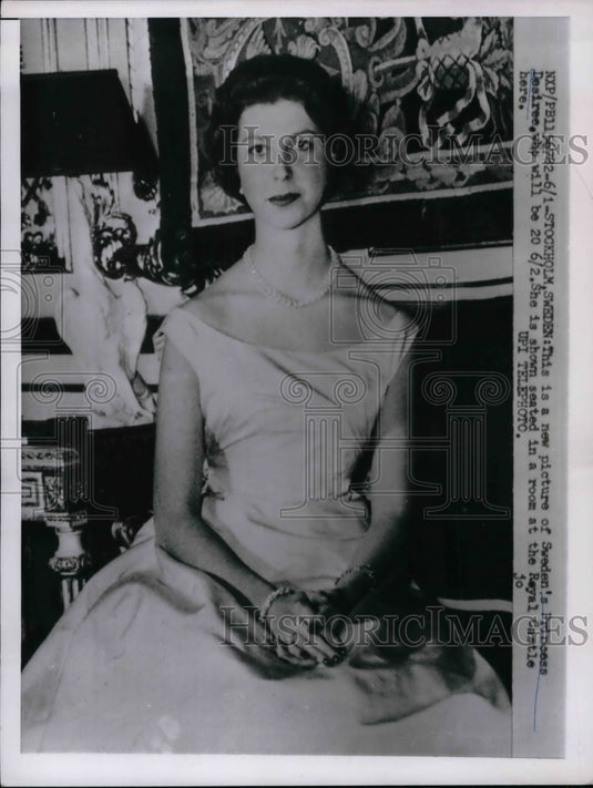 1958 Press Photo Sweden's Princess Desiree - nea32156 - Historic Images