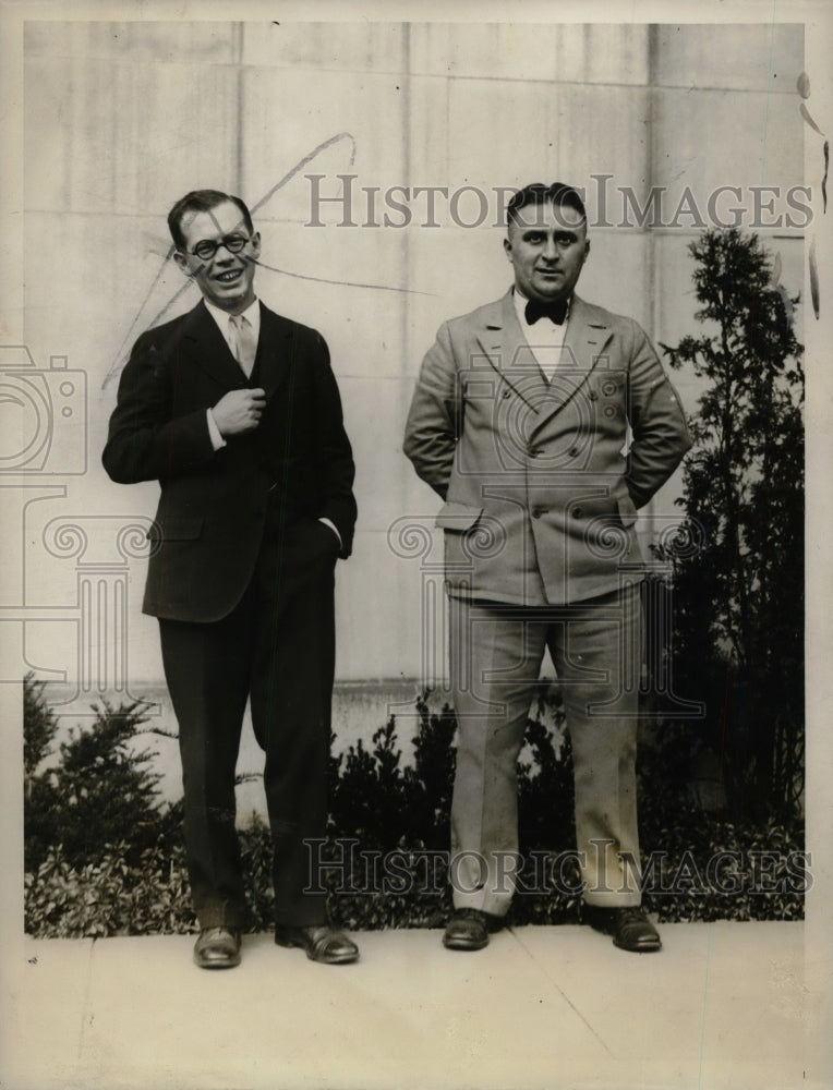 1927 Press Photo William J. McMullin, Neil Burkinshaw, Assistant District Atty - Historic Images