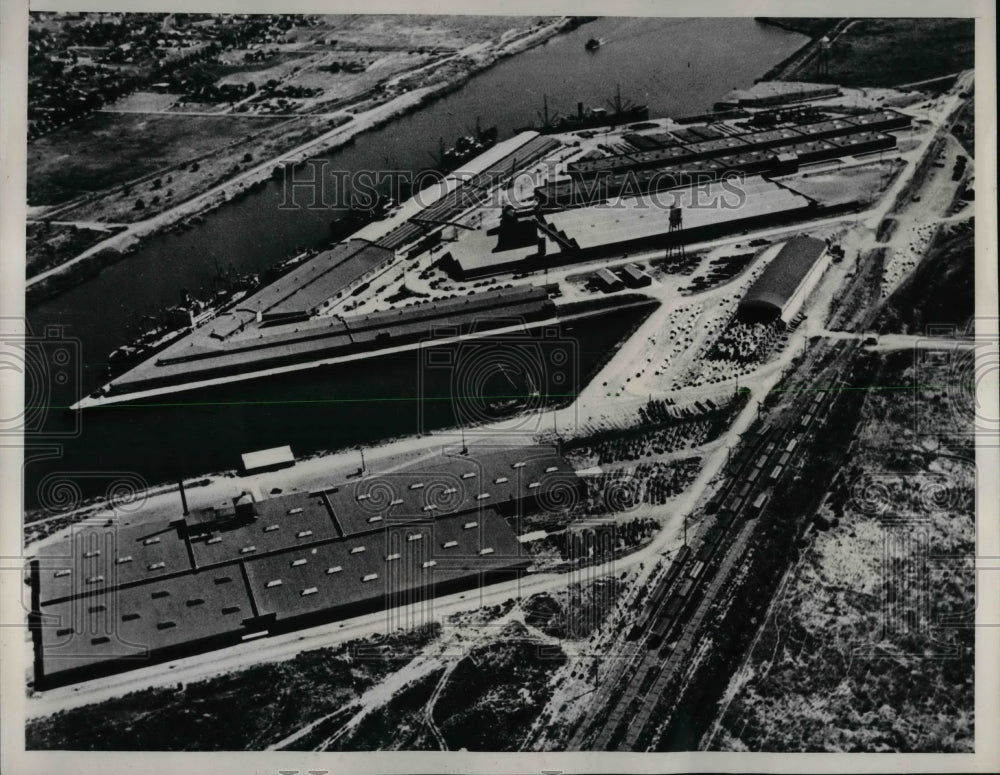 1939 Press Photo The port of Stockton in Stockton California - Historic Images