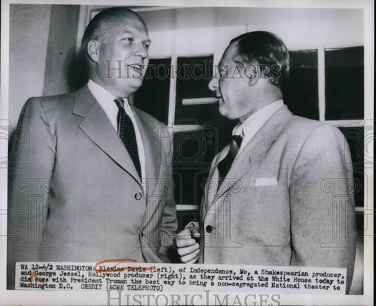 1950 Blevis Davis Shakesperian Producer George Jeseel Producer - Historic Images