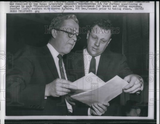 1958 John Doerier Fed Communication Warren E. paker  - Historic Images