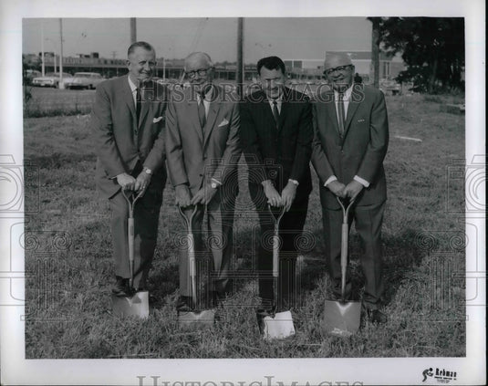 1965 Natl Bank Pres J Humel,J Day,IW Distel,Wm Hegenauer  - Historic Images