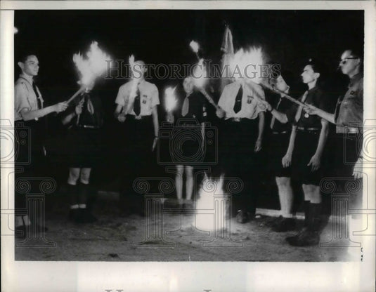 1941 Press Photo Youths of France at a Youthh Camp - nea32718 - Historic Images