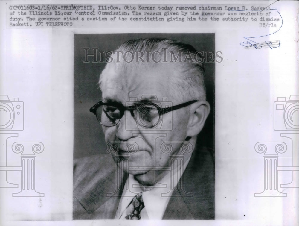 1972 Press Photo Governor Otto Kerner - nea32788 - Historic Images