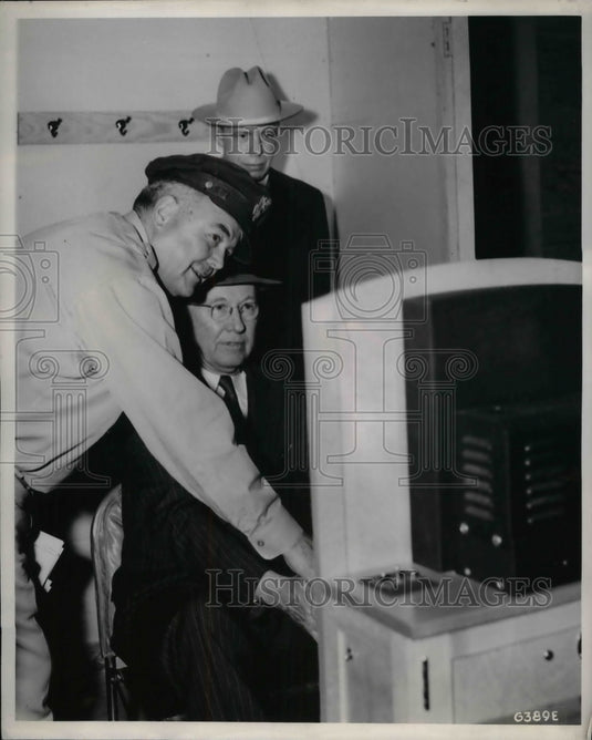 1943 Press Photo Major General Gerald Brant Army Air Forces Gulf Coast Training - Historic Images
