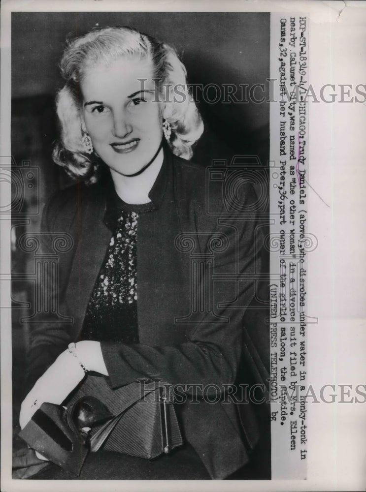 1953 Press Photo Trudy Daniels, Stripper - Historic Images
