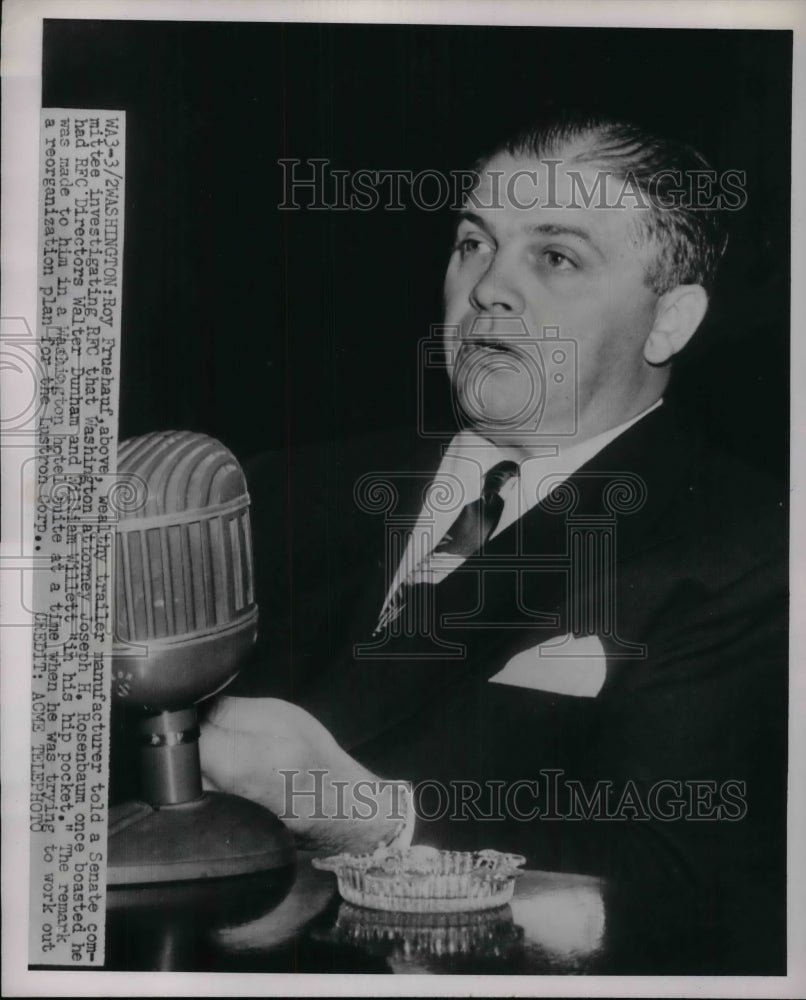 1951 Roy Fruehauf, Wealthy Trailer Manufacturer  - Historic Images