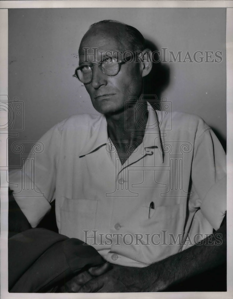 1952 Press Photo Ex-Convict Theodore Hultmark Confessed to Killing Dorothy Huber-Historic Images