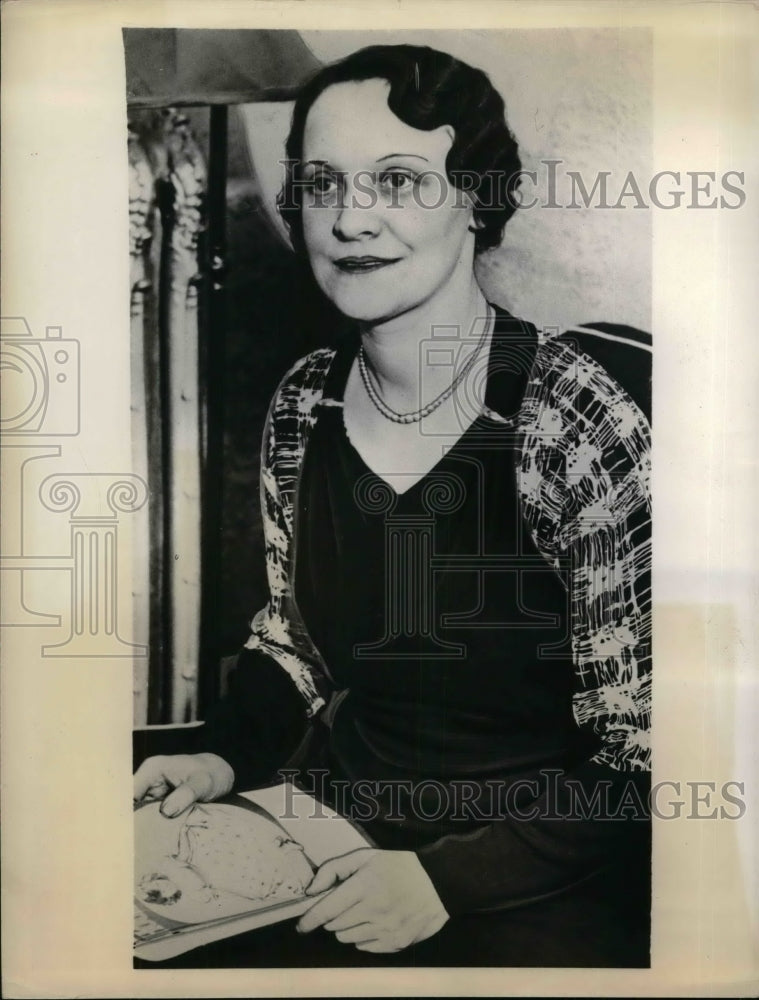 1935 Press Photo Mrs Catherine Harris Divorcee - nea33091-Historic Images