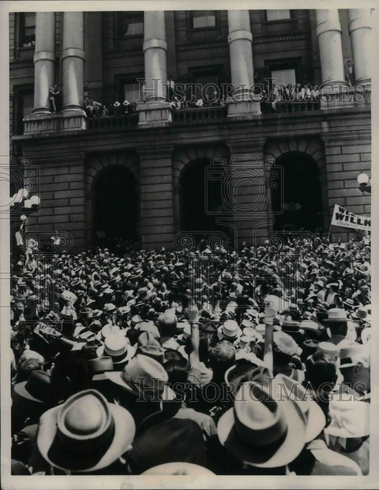 1940 Press Photo State Capitol Denver Colorado Wendell Willkie Rep Pres Candidat - Historic Images