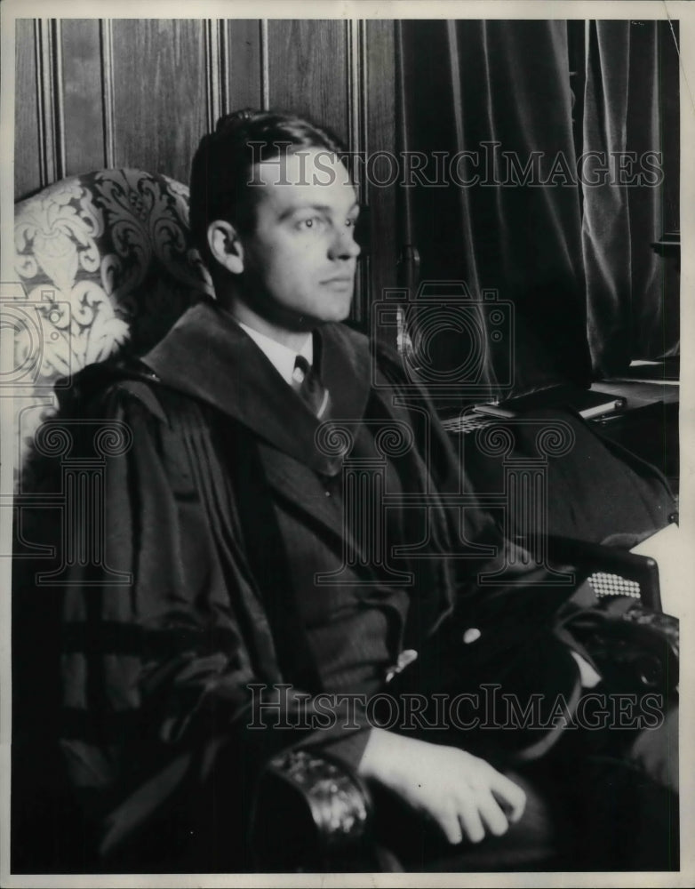 1929 Press Photo Robert Maynard Hutchins Inaugurated U of C President - Historic Images