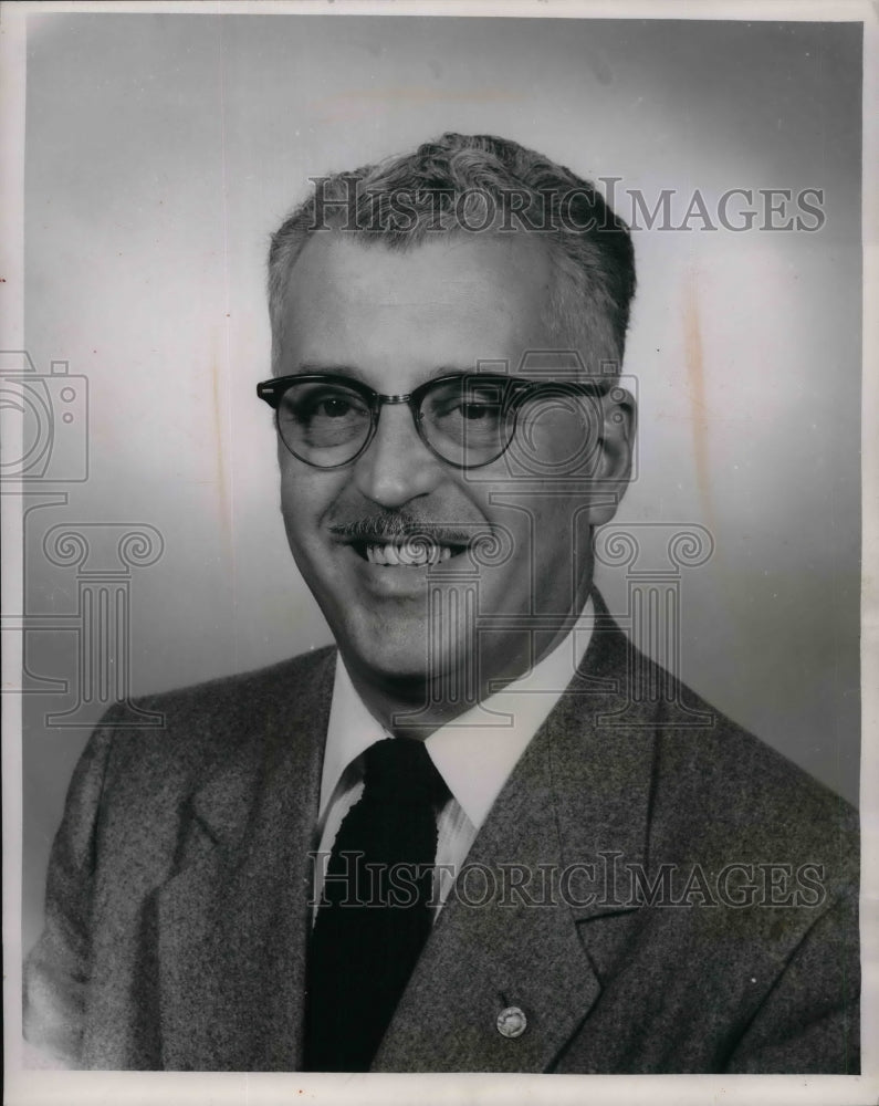 1955 Press Photo Sam M. Ferrazza, Chairman of Columbus Day Celebration Cleveland - Historic Images