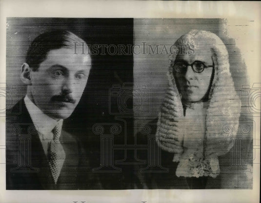 1936 Press Photo Major Hardinge & Walter Turner Monkton Legal Advisor - Historic Images