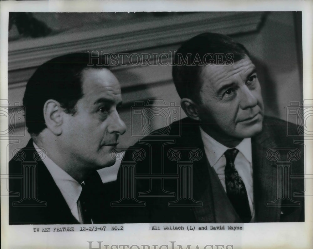 1967 Press Photo Actors Eli Wallach & David Wayne-Historic Images