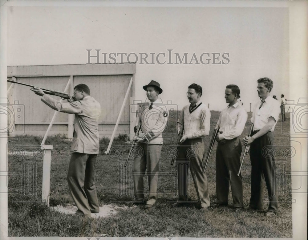1939 Princeton skeet shoot, Mullen,Bedford,Bonniman,Ziegler - Historic Images