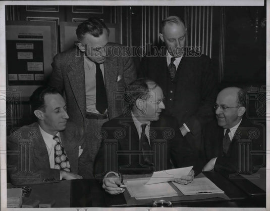 1946 Press Photo Union men, H Bridges,J Fly,F Harper,L Black - nea33755 - Historic Images