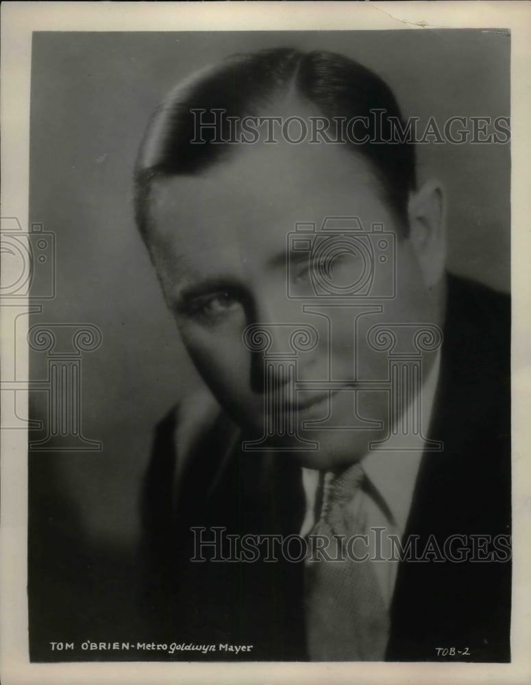 1929 Press Photo Metro Goldwyn Mayer actor Tom O'Brien - Historic Images
