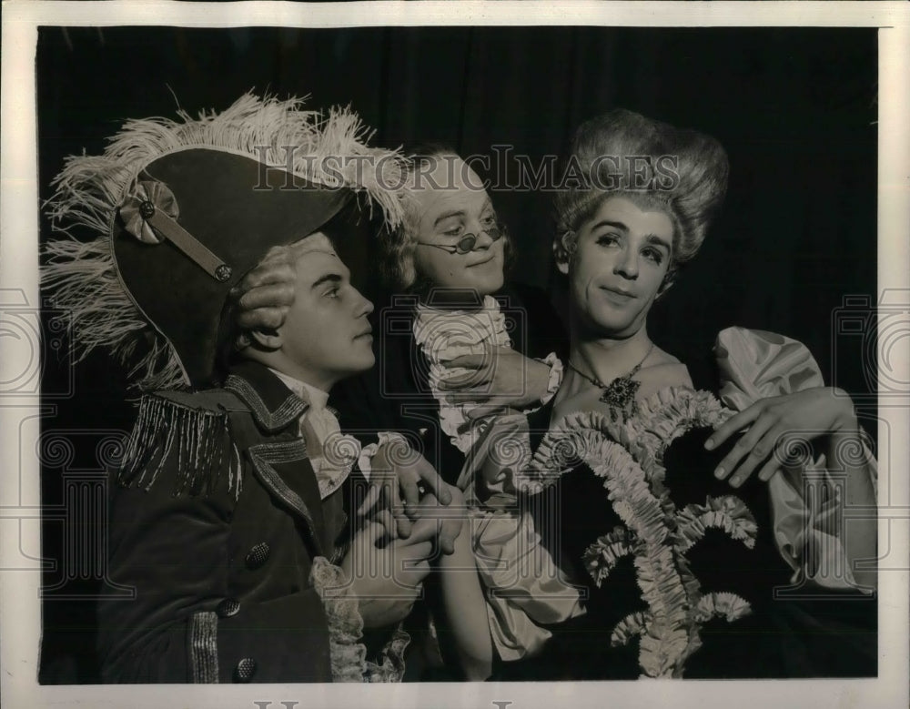 1940 Press Photo Allan Schakleton, Sidney Wertimer, Jr., L. Day &quot;High as a Kite&quot; - Historic Images